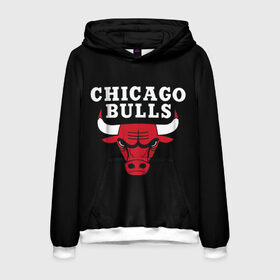 Мужская толстовка 3D с принтом CHICAGO BULLS в Рязани, 100% полиэстер | двухслойный капюшон со шнурком для регулировки, мягкие манжеты на рукавах и по низу толстовки, спереди карман-кенгуру с мягким внутренним слоем. | Тематика изображения на принте: bulls | chicago | chicago bulls | nba | red bulls | usa | америка | быки | нба | сша | чикаго буллс