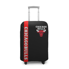 Чехол для чемодана 3D с принтом CHICAGO BULLS в Рязани, 86% полиэфир, 14% спандекс | двустороннее нанесение принта, прорези для ручек и колес | bulls | chicago | chicago bulls | nba | red bulls | usa | америка | быки | нба | сша | чикаго буллс