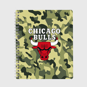 Тетрадь с принтом CHICAGO BULLS ЧИКАГО БУЛЛС в Рязани, 100% бумага | 48 листов, плотность листов — 60 г/м2, плотность картонной обложки — 250 г/м2. Листы скреплены сбоку удобной пружинной спиралью. Уголки страниц и обложки скругленные. Цвет линий — светло-серый
 | bulls | chicago | chicago bulls | nba | red bulls | usa | америка | быки | нба | сша | чикаго буллс