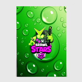 Постер с принтом BRAWL STARS:VIRUS в Рязани, 100% бумага
 | бумага, плотность 150 мг. Матовая, но за счет высокого коэффициента гладкости имеет небольшой блеск и дает на свету блики, но в отличии от глянцевой бумаги не покрыта лаком | 8 | 8 bit | bibi | brawl stars | brock | bull | crow | dinomike | el primo | leon | mobile game | mr.p | nita | poko | ricochet | stars | tara | бравл старс | ворон | леон | мобильные игры