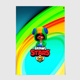 Постер с принтом BRAWL STARS:LEON в Рязани, 100% бумага
 | бумага, плотность 150 мг. Матовая, но за счет высокого коэффициента гладкости имеет небольшой блеск и дает на свету блики, но в отличии от глянцевой бумаги не покрыта лаком | 8 | 8 bit | bibi | brawl stars | brock | bull | crow | dinomike | el primo | leon | mobile game | mr.p | nita | poko | ricochet | stars | tara | бравл старс | ворон | леон | мобильные игры