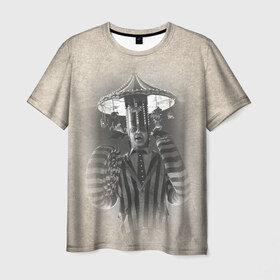 Мужская футболка 3D с принтом Beetlejuice в Рязани, 100% полиэфир | прямой крой, круглый вырез горловины, длина до линии бедер | Тематика изображения на принте: beetlejuice | vdpartat | битлджус | майкл китон | ужасы