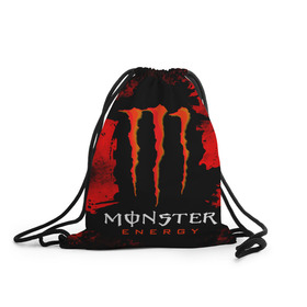 Рюкзак-мешок 3D с принтом MONSTER ENERGY (Z) в Рязани, 100% полиэстер | плотность ткани — 200 г/м2, размер — 35 х 45 см; лямки — толстые шнурки, застежка на шнуровке, без карманов и подкладки | black monster | bmx | claw | cybersport | energy | monster | monster energy | moto | motocross | race | sport | киберспорт | когти | монстер энерджи | монстр | мото | мотокросс | ралли | скейтбординг | спорт | энергия