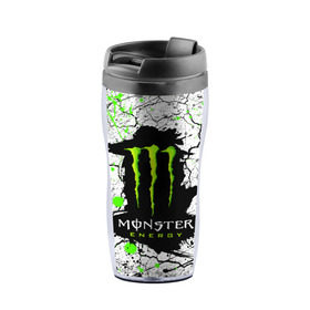 Термокружка-непроливайка с принтом MONSTER ENERGY (Z) в Рязани, внутренняя часть — пищевой пластик, наружная часть — прозрачный пластик, между ними — полиграфическая вставка с рисунком | объем — 350 мл, герметичная крышка | black monster | bmx | claw | cybersport | energy | monster | monster energy | moto | motocross | race | sport | киберспорт | когти | монстер энерджи | монстр | мото | мотокросс | ралли | скейтбординг | спорт | то | энергия