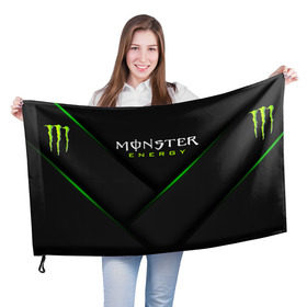 Флаг 3D с принтом MONSTER ENERGY (Z) в Рязани, 100% полиэстер | плотность ткани — 95 г/м2, размер — 67 х 109 см. Принт наносится с одной стороны | black monster | bmx | claw | cybersport | energy | monster | monster energy | moto | motocross | race | sport | киберспорт | когти | монстер энерджи | монстр | мото | мотокросс | ралли | скейтбординг | спорт | энергия