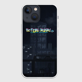 Чехол для iPhone 13 mini с принтом HOTLINE MIAMI в Рязани,  |  | abstraction games | dennaton games | devolver digital | game | hotline miami | hotline miami 2: wrong number | retrowave | synthwave | мотель | мотель майами