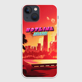 Чехол для iPhone 13 mini с принтом HOTLINE MIAMI в Рязани,  |  | abstraction games | dennaton games | devolver digital | game | hotline miami | hotline miami 2: wrong number | retrowave | synthwave | мотель | мотель майами