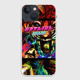 Чехол для iPhone 13 mini с принтом HOTLINE MIAMI в Рязани,  |  | abstraction games | dennaton games | devolver digital | game | hotline miami | hotline miami 2: wrong number | retrowave | synthwave | мотель | мотель майами