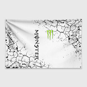 Флаг-баннер с принтом MONSTER ENERGY в Рязани, 100% полиэстер | размер 67 х 109 см, плотность ткани — 95 г/м2; по краям флага есть четыре люверса для крепления | black monster | bmx | claw | cybersport | energy | monster | monster energy | moto | motocross | race | sport | киберспорт | когти | монстер энерджи | монстр | мото | мотокросс | ралли | скейтбординг | спорт | энергия