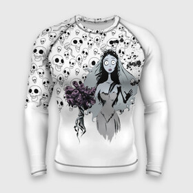Мужской рашгард 3D с принтом Bride в Рязани,  |  | corpse bride | emily | scraps | tim burtons | vdgerir | victor van dort | wedding | wine of ages | zombie | свадебный букет | тим бертон | труп невесты