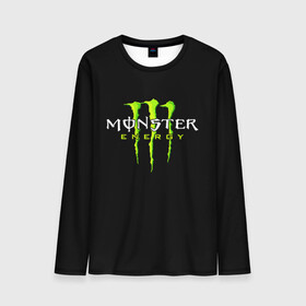 Мужской лонгслив 3D с принтом MONSTER ENERGY в Рязани, 100% полиэстер | длинные рукава, круглый вырез горловины, полуприлегающий силуэт | black monster | bmx | claw | cybersport | energy | monster | monster energy | moto | motocross | race | sport | киберспорт | когти | монстер энерджи | монстр | мото | мотокросс | ралли | скейтбординг | спорт | энергия