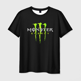 Мужская футболка 3D с принтом MONSTER ENERGY в Рязани, 100% полиэфир | прямой крой, круглый вырез горловины, длина до линии бедер | black monster | bmx | claw | cybersport | energy | monster | monster energy | moto | motocross | race | sport | киберспорт | когти | монстер энерджи | монстр | мото | мотокросс | ралли | скейтбординг | спорт | энергия