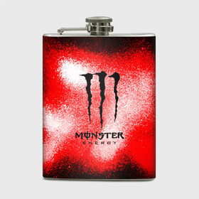 Фляга с принтом MONSTER ENERGY в Рязани, металлический корпус | емкость 0,22 л, размер 125 х 94 мм. Виниловая наклейка запечатывается полностью | energy | monster energy | монстр | монстр энерджи