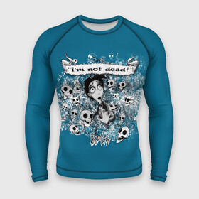 Мужской рашгард 3D с принтом Im not dead в Рязани,  |  | corpse bride | emily | scraps | tim burtons | vdgerir | victor van dort | wedding | wine of ages | zombie | свадебный букет | тим бертон | труп невесты
