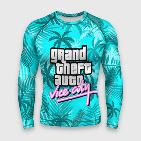 Мужской рашгард 3D с принтом GTA VICE CITY в Рязани,  |  | grand theft auto | grove street | grove street 4 life | gta | gta 4 | gta 5 | gta sa | gta v | samp | san andreas | грув стрит | игры | самп | сан андреас