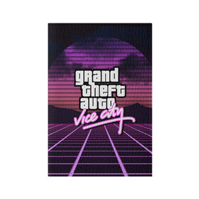 Обложка для паспорта матовая кожа с принтом GTA VICE CITY в Рязани, натуральная матовая кожа | размер 19,3 х 13,7 см; прозрачные пластиковые крепления | grand theft auto | grove street | grove street 4 life | gta | gta 4 | gta 5 | gta sa | gta v | gta vice city | neon | samp | san andreas | vice city | грув стрит | игры | неон | самп | сан андреас