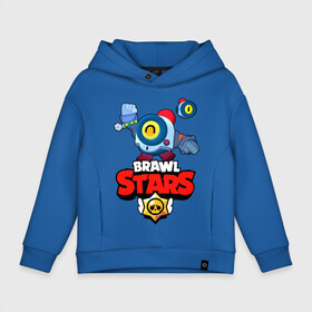 Детское худи Oversize хлопок с принтом Nani - Brawl Stars в Рязани, френч-терри — 70% хлопок, 30% полиэстер. Мягкий теплый начес внутри —100% хлопок | боковые карманы, эластичные манжеты и нижняя кромка, капюшон на магнитной кнопке | бравл | бравлер | бравлпасс | бравлстарс | бравлстарсигра | бравлстарсновыйперс | бравлы | нани | робот