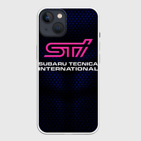 Чехол для iPhone 13 с принтом SUBARU STI | СУБАРУ СТИ (Z) в Рязани,  |  | 2020 | auto | forester | impreza | outback | sport | sti | subaru | tribeca | wrx | авто | автомобиль | автомобильные | аутбек | бренд | врх | импреза | марка | машины | оутбек | спорт | сти | субару | трибека | форестер