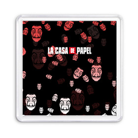 Магнит 55*55 с принтом La Casa de Papel (Z) в Рязани, Пластик | Размер: 65*65 мм; Размер печати: 55*55 мм | Тематика изображения на принте: la casa de papel | netflix | берлин | бумажный дом | лиссабон | профессор | сальва | токио