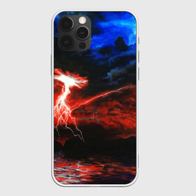 Чехол для iPhone 12 Pro Max с принтом storm в Рязани, Силикон |  | Тематика изображения на принте: color | colour | electricity | glim | glow | light | lights | neon | power | shine | молния | напряжение | неоновый | разряд | стихия | ток | удар | электричество