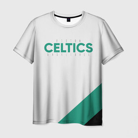 Мужская футболка 3D с принтом BOSTON CELTICS в Рязани, 100% полиэфир | прямой крой, круглый вырез горловины, длина до линии бедер | boston | boston seltics | irving | kyrie irving | бостон | бостон селтикс | ирвинг | кайри ирвинг | селтикс