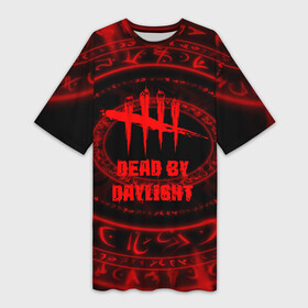 Платье-футболка 3D с принтом DEAD BY DAYLIGHT в Рязани,  |  | dbd | dead by daylight | game | survival horror | дбд | игры | мертвецы | мертвы к рассвету | призраки