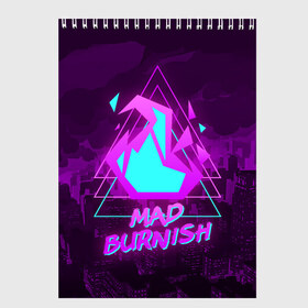 Скетчбук с принтом PROMARE MAD BURNISH в Рязани, 100% бумага
 | 48 листов, плотность листов — 100 г/м2, плотность картонной обложки — 250 г/м2. Листы скреплены сверху удобной пружинной спиралью | anime | fdpp | fire rеscue | mad burnish | promare | аниме | гало | лио | опалённые | промар