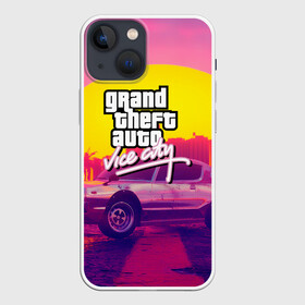 Чехол для iPhone 13 mini с принтом GTA Vice city в Рязани,  |  | game | gta | gta 5 | gta inline | gta rp | gta sa | gta samp | gta v | gta vice city | los santos | news | rockstar game | vice city | гта | гта 5 | гта вайс сити | гта са | девушкам | игра | лос сантос | мальчикам | самп