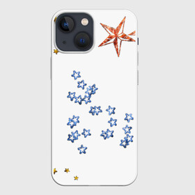 Чехол для iPhone 13 mini с принтом Звёзды в Рязани,  |  | звезды | картинки | конфетти | прикольные | рассеивается | узоры