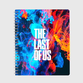 Тетрадь с принтом THE LAST OF US в Рязани, 100% бумага | 48 листов, плотность листов — 60 г/м2, плотность картонной обложки — 250 г/м2. Листы скреплены сбоку удобной пружинной спиралью. Уголки страниц и обложки скругленные. Цвет линий — светло-серый
 | ellie | game | joel | naughty dog | part 2 | the last of us | джоэл | одни из нас | элли