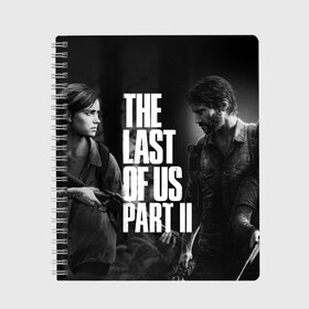 Тетрадь с принтом THE LAST OF US 2 в Рязани, 100% бумага | 48 листов, плотность листов — 60 г/м2, плотность картонной обложки — 250 г/м2. Листы скреплены сбоку удобной пружинной спиралью. Уголки страниц и обложки скругленные. Цвет линий — светло-серый
 | cicadas | fireflies | naughty dog | the last of us | the last of us part 2 | tlou | tlou2 | джоэл | ласт оф ас | последние из нас | цикады | элли