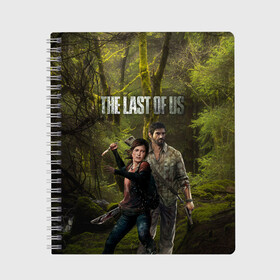 Тетрадь с принтом THE LAST OF US в Рязани, 100% бумага | 48 листов, плотность листов — 60 г/м2, плотность картонной обложки — 250 г/м2. Листы скреплены сбоку удобной пружинной спиралью. Уголки страниц и обложки скругленные. Цвет линий — светло-серый
 | cicadas | fireflies | naughty dog | the last of us | the last of us part 2 | джоэл | последние из нас | цикады | элли