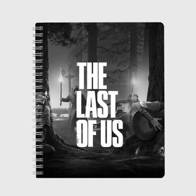 Тетрадь с принтом THE LAST OF US 2 в Рязани, 100% бумага | 48 листов, плотность листов — 60 г/м2, плотность картонной обложки — 250 г/м2. Листы скреплены сбоку удобной пружинной спиралью. Уголки страниц и обложки скругленные. Цвет линий — светло-серый
 | cicadas | fireflies | naughty dog | the last of us | the last of us part 2 | tlou | tlou2 | джоэл | последние из нас | цикады | элли