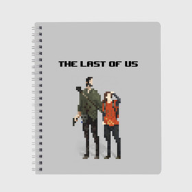 Тетрадь с принтом THE LAST OF US в Рязани, 100% бумага | 48 листов, плотность листов — 60 г/м2, плотность картонной обложки — 250 г/м2. Листы скреплены сбоку удобной пружинной спиралью. Уголки страниц и обложки скругленные. Цвет линий — светло-серый
 | cicadas | fireflies | naughty dog | the last of us | the last of us part 2 | джоэл | последние из нас | цикады | элли