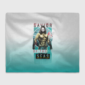 Плед 3D с принтом SAVIOR OF THE SEAS в Рязани, 100% полиэстер | закругленные углы, все края обработаны. Ткань не мнется и не растягивается | Тематика изображения на принте: aquaman | atlanna | atlantean soldier | black manta | brine king | mera | orm | vdgerir | аквамен | аквамэн | артур карри