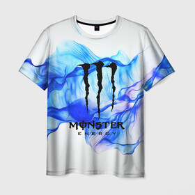 Мужская футболка 3D с принтом MONSTER ENERGY в Рязани, 100% полиэфир | прямой крой, круглый вырез горловины, длина до линии бедер | Тематика изображения на принте: adrenalin | energy monster | monster | monster energy | monstr | sport | адреналин | монстер | монстр | напиток | спорт | энергетик