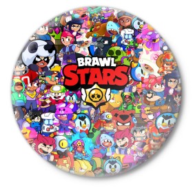 Значок с принтом BRAWL STARS ВСЕ ПЕРСОНАЖИ в Рязани,  металл | круглая форма, металлическая застежка в виде булавки | Тематика изображения на принте: 8 bit | 8bit virus | bibi | brawl stars | brock | bull | crow | dinomike | el primo | leon | mobile game | mr.p | nita | poko | ricochet | stars | tara | бравл старс | ворон | леон | мобильные игры