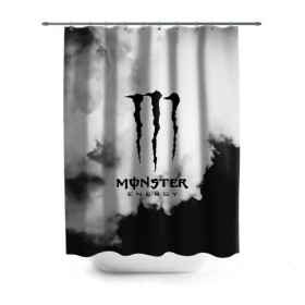 Штора 3D для ванной с принтом MONSTER ENERGY в Рязани, 100% полиэстер | плотность материала — 100 г/м2. Стандартный размер — 146 см х 180 см. По верхнему краю — пластиковые люверсы для креплений. В комплекте 10 пластиковых колец | adrenalin | energy monster | monster | monster energy | monstr | sport | адреналин | монстер | монстр | напиток | спорт | энергетик