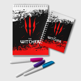 Блокнот с принтом The Witcher в Рязани, 100% бумага | 48 листов, плотность листов — 60 г/м2, плотность картонной обложки — 250 г/м2. Листы скреплены удобной пружинной спиралью. Цвет линий — светло-серый
 | Тематика изображения на принте: esport | game | netflix | the witcher | американский сериал | ве витчер | ведьмак | геральт | игра | игры | киберспорт | кино | нетфликс | популярные иллюстрации | сериал | сериалы | фильмы | фэнтези