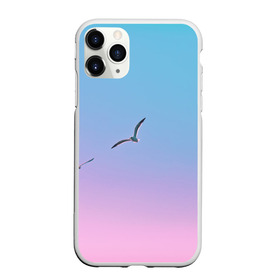 Чехол для iPhone 11 Pro матовый с принтом чайки птицы полет градиент в Рязани, Силикон |  | градиент | закат | минимализм | небо | полет | природа | просто | птицы | рассвет | чайки
