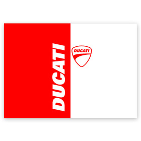 Поздравительная открытка с принтом DUCATI [4] в Рязани, 100% бумага | плотность бумаги 280 г/м2, матовая, на обратной стороне линовка и место для марки
 | Тематика изображения на принте: ducati | moto | дукати | мото | мотоцикл