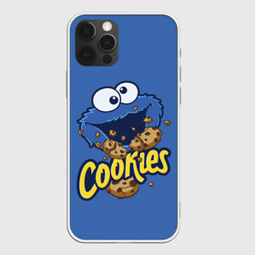 Чехол для iPhone 12 Pro Max с принтом Cookies в Рязани, Силикон |  | cookie | cookiemonster | delicious | eat | monster | yummy | еда | коржик | куки | кукимонстр | монстр | печенье | сезам | сладости | улица | улицасезам