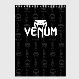 Скетчбук с принтом VENUM | ВЕНУМ в Рязани, 100% бумага
 | 48 листов, плотность листов — 100 г/м2, плотность картонной обложки — 250 г/м2. Листы скреплены сверху удобной пружинной спиралью | mma | snake | sports | ufc | venum | venum mma | бокс | борьба | бренд | венум | единоборства | змея | мма | спорт | юфс