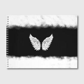 Альбом для рисования с принтом Im an angel в Рязани, 100% бумага
 | матовая бумага, плотность 200 мг. | angel | birds | fly | wings | ангел | бабочка | богиня | воздушный | демон | дым | космос | крылья | лебедь | летать | летучий | милые | мифические | небесный | небо | облако | пегас | перья | прикольные | птица | рай