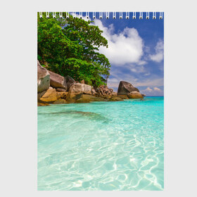 Скетчбук с принтом Пхукет в Рязани, 100% бумага
 | 48 листов, плотность листов — 100 г/м2, плотность картонной обложки — 250 г/м2. Листы скреплены сверху удобной пружинной спиралью | Тематика изображения на принте: phuket | бангкок | королевство | курорт | море | острова | отдых | пальмы | песок | пляж | природа | путешествие | солнце | тай | тайланд