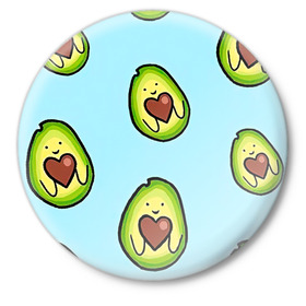 Значок с принтом Милое авокадо в Рязани,  металл | круглая форма, металлическая застежка в виде булавки | Тематика изображения на принте: авокадо | арт | вкусняшка | мило | милое | рисунок | сердечко | сердце | фрукт | шоколад