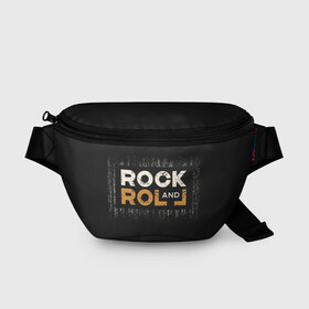 Поясная сумка 3D с принтом Rock and Roll (Z) в Рязани, 100% полиэстер | плотная ткань, ремень с регулируемой длиной, внутри несколько карманов для мелочей, основное отделение и карман с обратной стороны сумки застегиваются на молнию | rock | rock and roll | блюз | госпел | драйв | кантри | качайся и катись | музыка | музыкальная | панк | панки | рок | рок н ролл | рокер | хой