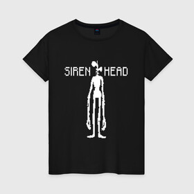 Женская футболка хлопок с принтом Siren Head в Рязани, 100% хлопок | прямой крой, круглый вырез горловины, длина до линии бедер, слегка спущенное плечо | game | scp | siren head | игра | монстр | персонаж | пиксель арт | сирена | сиреноголовый | чудовище