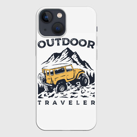 Чехол для iPhone 13 mini с принтом Путешественник | Outdoor (Z) в Рязани,  |  | 4на4 | auto | baja | jeep | offroad | trofi | авто | автомобиль | ам | баха | бездорожье | внедорожник | джип | джипинг | джиппинг | машина | машины | оффроад | полный привод