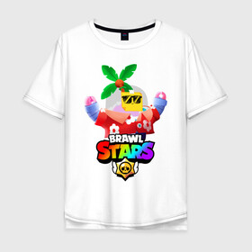 Мужская футболка хлопок Oversize с принтом BRAWL STARS SPROUT TROPICAL в Рязани, 100% хлопок | свободный крой, круглый ворот, “спинка” длиннее передней части | brawl stars | crow | gale | leon | leon shark | max | mr.p | palmen | rainbow | sally leon | shark | sprout | tara | tropical sprout | virus 8 bit | werewolf leon | акула | берли | бравл старс | ворон | макс | оборотень | пальмы | радуга |